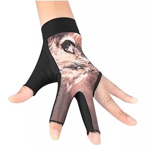 Wholesale Snooker <b>Pool</b> Cue Glove Breathable Lightweight Quick Dry Three Finger Elastic Sports <b>Accessory</b> For Professional Player - Product Image 3