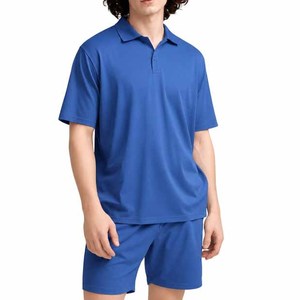 Chemises pour hommes de haute qualité en coton 100% uni à manches courtes, tricotées, anti-rides, respirantes, séchage rapide, imprimées numériquement - Product Image 3