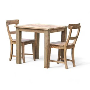 Industrial Design Teak Wood Natural Finish <b>Table</b> and Chair Set Furniture With Modern Style for Home Furniture Decoration - Product Image 2