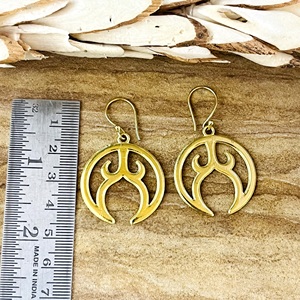 Los Mejores Pendientes de Diseño Tribal en Forma de Luna Creciente, Pendientes Bohemios de Latón para Mujer, Chapados en Oro de 18K, Luna Creciente Étnica, Venta al por Mayor/OEM - Product Image 5