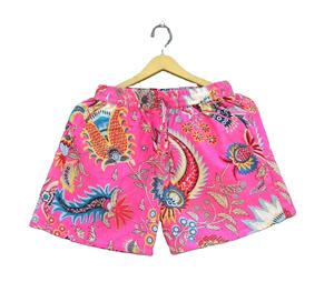 Pantalones cortos estampados de bloque de mano informales con estilo unisex suaves y cómodos con calzoncillos bóxer elásticos y con cordón - Product Image 1