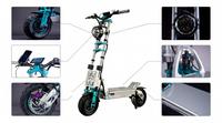 Trottinette électrique tout-terrain puissante GSPACE Mars GS8440 GS7660 à double moteur, pneus de 12 pouces, longue autonomie, livraison directe