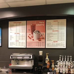 Menus personnalisés imprimés sur film rétroéclairé, PP et autocollants pour affichage en restaurant, café et bar – Usine au Vietnam - Product Image 1