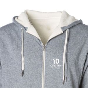 Sweat à capuche unisexe épais et chaud doublé en sherpa avec fermeture éclair pour impression personnalisée, broderie et commandes en gros - Product Image 3
