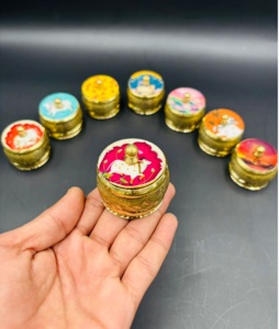 Beautiful Jaipurios Eco-friendly German Silver Embroidery Sindoor Dibbi <b>Gift</b> Box Traditional Kumkum Wedding Return <b>Gift</b> Pooja - Product Image 1