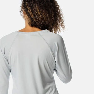 Chemise à manches longues unie extensible et ajustée pour femme / Nouvelles chemises à manches longues respirantes de haute qualité pour femme - Product Image 6