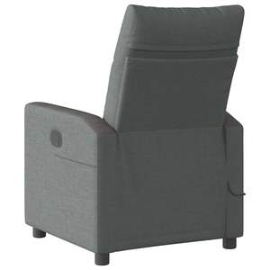 Fauteuil inclinable de massage en tissu gris foncé - Product Image 5