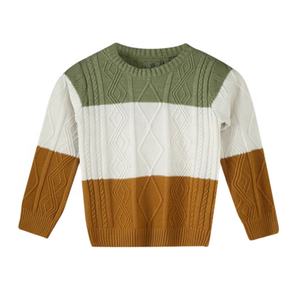 Pull respirant personnalisable pour garçons, vêtements de mode tricotés pour enfants, broderie boutonnée, perles, achat en ligne - Product Image 3