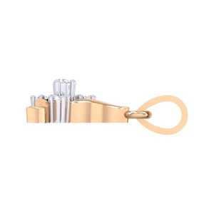 สร้อยคอจี้เงินแท้ 925 ชุบทอง ดีไซน์ลายวนประดับเพชรเม็ดเล็ก ดีไซน์หรูหรา ได้รับการรับรองจาก IGI เครื่องประดับคุณภาพสูง - Product Image 4