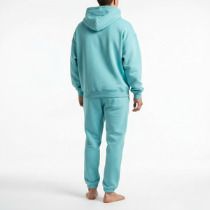 Ensemble de survêtement en coton 380 GSM avec logo personnalisé OEM ODM, fabricant de sweats à capuche et de pantalons de survêtement - Product Image 4