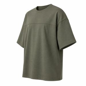 เสื้อยืดผู้ชายไซส์ใหญ่ สีพื้น ผ้าถัก 100% ผ้าฝ้ายแคนวาส เป็นมิตรกับสิ่งแวดล้อม แขนปกติ คอกลม ทรงลำลอง - Product Image 4