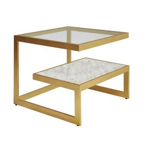 Table centrale multifonctionnelle de concepteur de table centrale de canapé de conception faite à la main avec le dessus en verre arrondi - Product Image 4