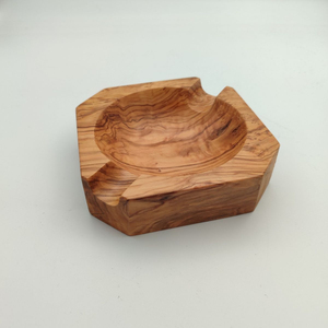 Cenicero de madera de nogal hecho a mano con diseño vintage, cuadrado, con 4 ranuras, bandeja de madera natural para fumadores, para decoración del hogar, hotel y bar. - Product Image 5
