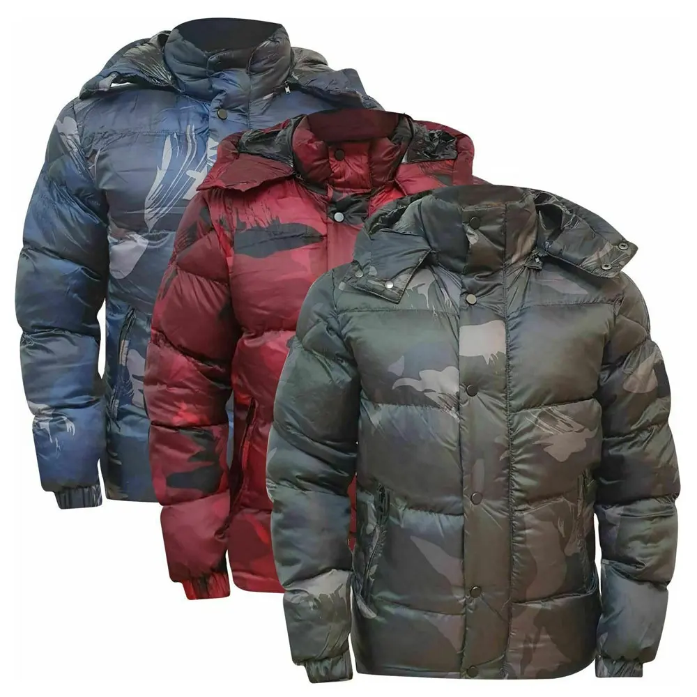 Wholesale Clothing Custom Men' Waterproof Casual Plain Windproof Jacket Cheap Soft Black Red OEM Pockets Nylon Puffer Coats