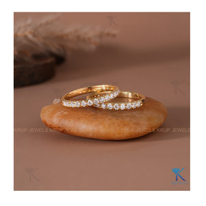 Bague demi-éternité pavée de luxe en argent sterling 925 pour femme, idéale pour fiançailles, mariage, anniversaire, promesse ou usage quotidien - Product Image 3