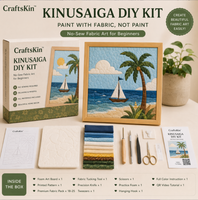 Kit DIY pour débutants Kinusaiga, kit de loisirs créatifs en tissu, projet DIY pour débutants, activité créative relaxante pour adultes, textile