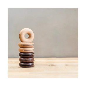 Clip de scellage pour sacs de collations, café et aliments, en bois naturel poli fait main, design donut, pour cuisine d'hôtel - Product Image 5