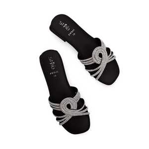 Pantuflas negras elegantes para mujer - Product Image 1
