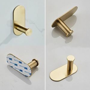 3 PCS Gold Self Adhesive Stainless Steel Bathroom Hooks Heavy Duty <b>Wall</b> Hooks for Bathroom Kitchen Bedroom <b>Towel</b> Robe Keys - Product Image 4