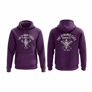 เสื้อฮู้ดดี้ผู้หญิงผ้าฟลีซคอตตอนโพลีเอสเตอร์คุณภาพพรีเมียม 320 GSM สีชมพูร้อนแรง แบบสวมหัว มีกระเป๋าจิงโจ้ ปักโลโก้ตามสั่ง - Product Image 4