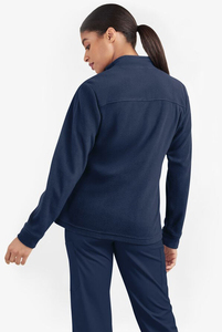 Custom Slim Fit Medical Scrubs Jacket High Quality Women Nursing Vest Knitted Fabric Pockets OEM Custom Hospital Uniform - Product Image 4