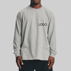 T-shirt pour homme à manches longues avec logo personnalisable pour les acheteurs en gros, 100 % coton, collection 2026 / Prix usine abordable, style décontracté - Product Image 1