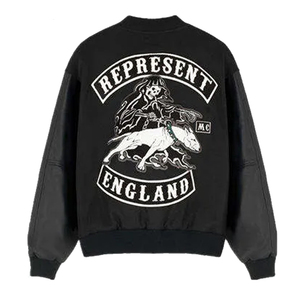Custom Made Patch Embroidery Heat Transfer Print High Fashion Street Style <b>Summer</b> Stand <b>Bomber</b> <b>Jackets</b> Casual Wear Snap Button - Product Image 2