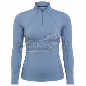 Haut de performance pour femme, chemise d'équitation, sous-vêtement respirant à manches longues pour l'entraînement, personnalisation de la marque - Product Image 1