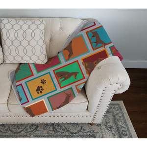 Couverture matelassée rouge Doberman Pinscher 50x60 motif d'illustration doux léger lit canapé canapé couverture pour animaux de compagnie et jetés - Product Image 3