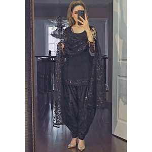 Costume Patiyala de couleur noire pour les fêtes UC-1176 - Product Image 2