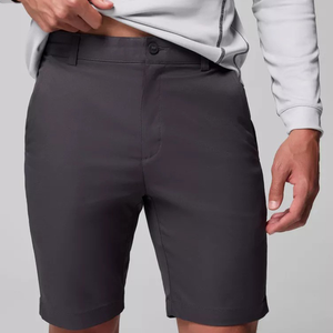 Shorts pour hommes en toile avec logo imprimé personnalisé, coupe-vent, motif uni, style décontracté, service OEM/ODM, taille haute avec cordon de serrage - Product Image 1