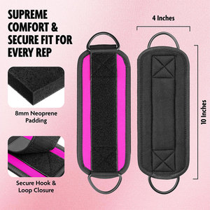 Neoprene <b>Padded</b> Ankle Strap Exercise Gym Ankle Cuff Steel D-rings Strengthen Legs And Glute Muscle <b>Practice</b> Wear Unisex Straps - Product Image 4