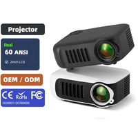 AUN A2000 Projecteur CE pas cher MINI Vidéo Portable Intelligent Jeux Maison TV LCD Projecteurs DLP Téléphone Portable Chambre Enfants Cadeau Enfant