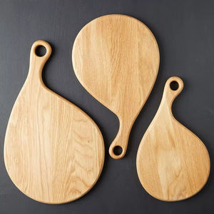 Assiette en bois massif pour pizza et steak |   Plat de service en bois réutilisable pour restaurants - Product Image 1