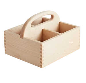 Cesta de Madera para Almacenamiento en la Cocina, Cesta Decorativa de Madera Marrón para el Hogar - Product Image 2
