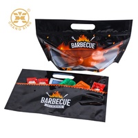 Emballage personnalisé pour poulet rôti avec logo laminé et poignée, sacs en plastique anti-buée pour poulet grillé