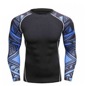 New Hot Selling OEM Men's Rash Guard Premium Sublimation Printed Spandex Workout <b>Shirt</b> Stretchable Full Sleeve <b>Compression</b> - Product Image 5