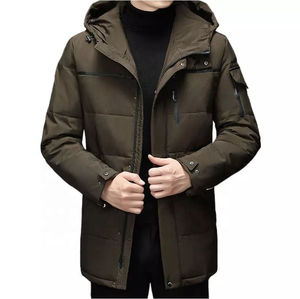 เสื้อโค้ทขนเป็ดแบบมีฮู้ดสำหรับผู้ชาย รุ่นปี 2026  ผ้าโพลีเอสเตอร์กันลม อุ่นสบายสำหรับฤดูหนาว ความยาวปานกลาง เสื้อแจ็คเก็ตฤดูหนาวสำหรับผู้ชายและผู้หญิง - Product Image 4