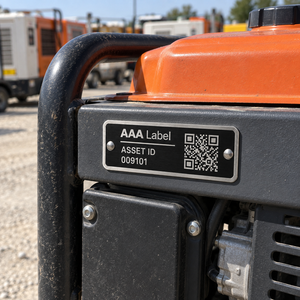 Étiquettes métalliques gravées au laser avec code QR, étiquettes de série en aluminium personnalisées pour équipements industriels - Product Image 4