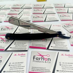 Negro recta desechable de afeitar peluquería navaja de afeitar la mitad hoja uso precio barato - Product Image 2