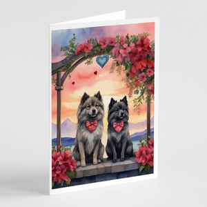 Keeshond แปลกๆการ์ดอวยพรสองหัวใจ A7แพ็คการ์ดเปล่า8ใบพร้อม5x7ขนาดซองจดหมาย - Product Image 1