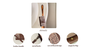 Cartera de mano de cuero mecanizada a mano de estilo occidental superventas, cartera de mano de cuero genuino Floral en relieve, tarjetero, monedero - Product Image 3