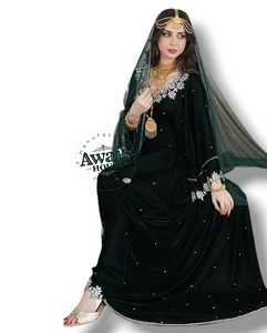 Wholesale Ethnic Wedding Evening Party Wear <b>Kaftan</b> Long Sleeve Floor Length Lightweight Plus Size Polyester Handmade <b>Sequined</b> - Product Image 6