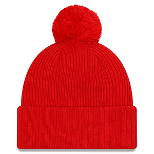 Gorro Unisex con Diseño Geométrico Chevron y Pompón, Negro, Rojo, Blanco, Gris, Gorro de Invierno con Borde, Gorro de Punto Informal para Adultos - Product Image 5
