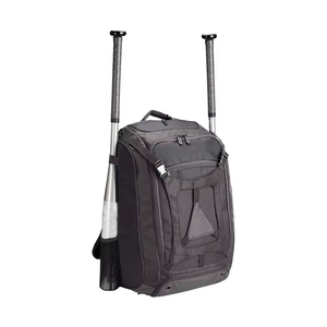 Mochila Deportiva Negra para Béisbol con Doble Soporte para Bates, Compartimento Frontal para Casco, Almacenamiento de Alta Calidad y Personalizable - Product Image 1