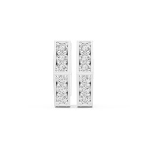 Pendientes de Aro Redondos de Plata de Ley 925 con Circonita, Joyería Ligera y Elegante para Mujer - Product Image 2