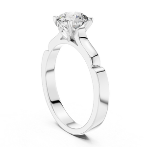 1.0ct Brilliant Cut Moissanite Solitaire <b>Ring</b> <b>925</b> Sterling <b>Silver</b> Handmade Engagement Promise <b>Ring</b> Fine Jewelry Anniversary Gift - Product Image 1