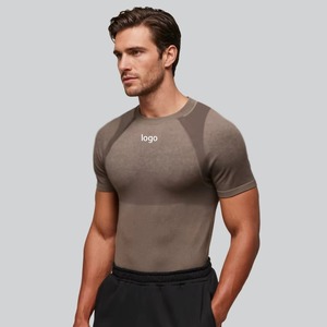 Custom Compression Workout Tee Manufacturer Athletic Fitness Apparel Cotton Polyester <b>Stretch</b> Fabric Embroidery Printing OEM ODM - Product Image 3