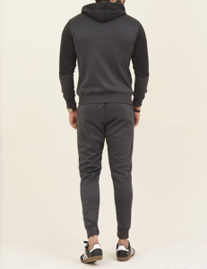 Conjunto Deportivo de Invierno para Hombre, 100% Algodón, Forro Polar Ligero y Transpirable, con Capucha y Cremallera, Estilo Urbano, de Secado Rápido, con Estampado - Product Image 2