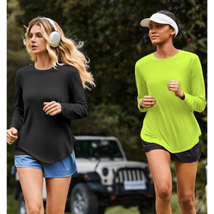 Camiseta deportiva de manga larga para mujer, camiseta de gimnasio ultrasuave, camiseta deportiva elástica para correr, entrenar y hacer yoga - Product Image 6